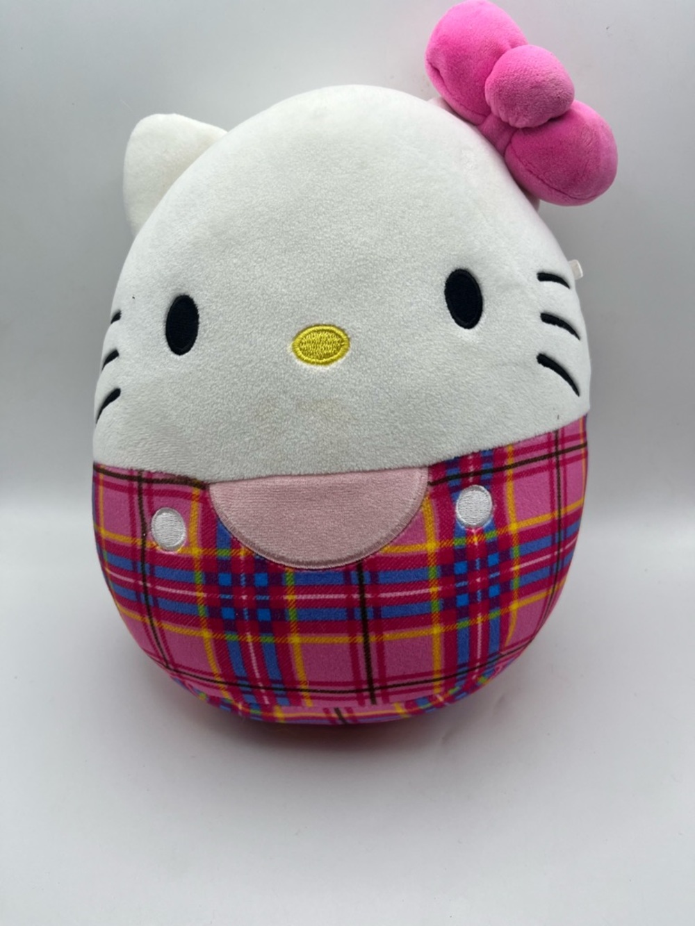 Sanrio Hello Kitty Pink Plaid Plush Sqishmallow